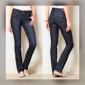Paige Hidden Hills Straight Dark Blue Jeans